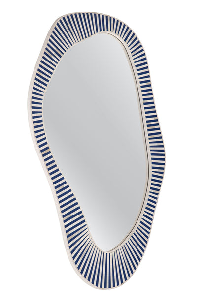 Rhodes - Wall Mirror - Blue / White