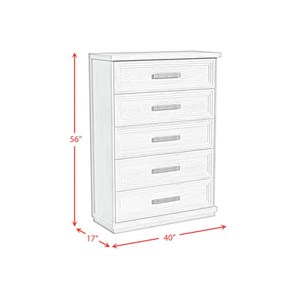 Avalanche - 5-Drawer Chest - Antique White