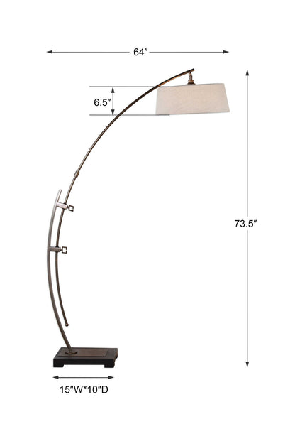 Calogero - Arc Floor Lamp - Bronze
