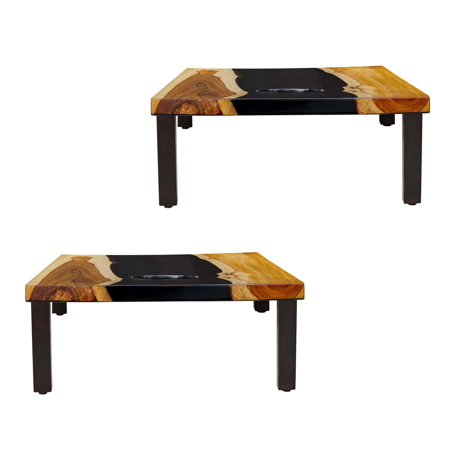 Clearwood Black - Cornhole Game (Set of 2) - Black / Woodtone