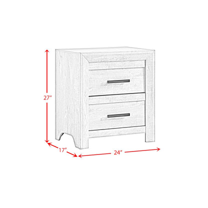 Eleanor - 2-Drawer Nightstand - Mocha Gray