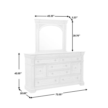 Kingsbury - Beveled Dresser Mirror - French Gray
