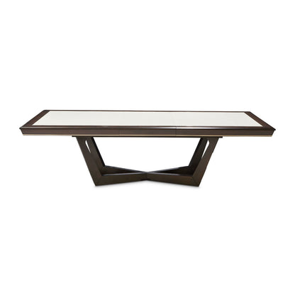 Belmont Place - Rectangular Dining Table - White / Dark Brown