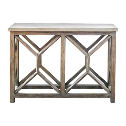 Catali - Stone Console Table - Ivory
