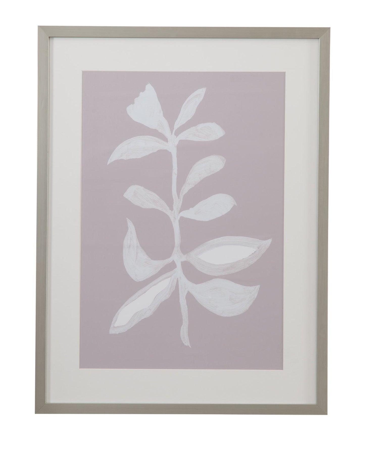 Fresh Leaves II Framed Print - Gray