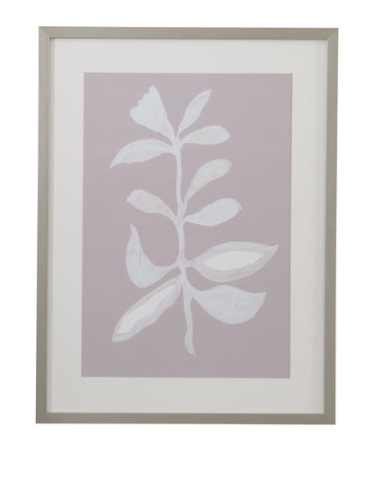Fresh Leaves II Framed Print - Gray