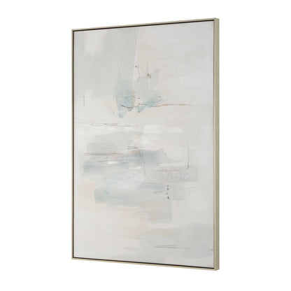 One And Only - Hand Painted Abstract Art - Blue / Brown / Gray / White