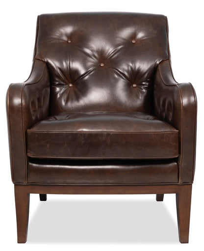 CC - Belvedere Tufted Lounge Chair - Dark Brown