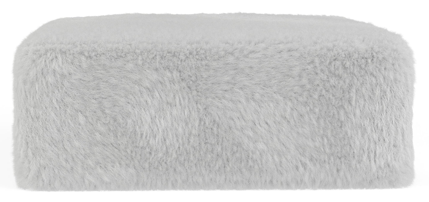 Bankside - Fabric Cocktail Ottoman - Gray