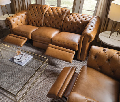 MS - Glover Power Reclining Sofa With Power Headrest - Brown