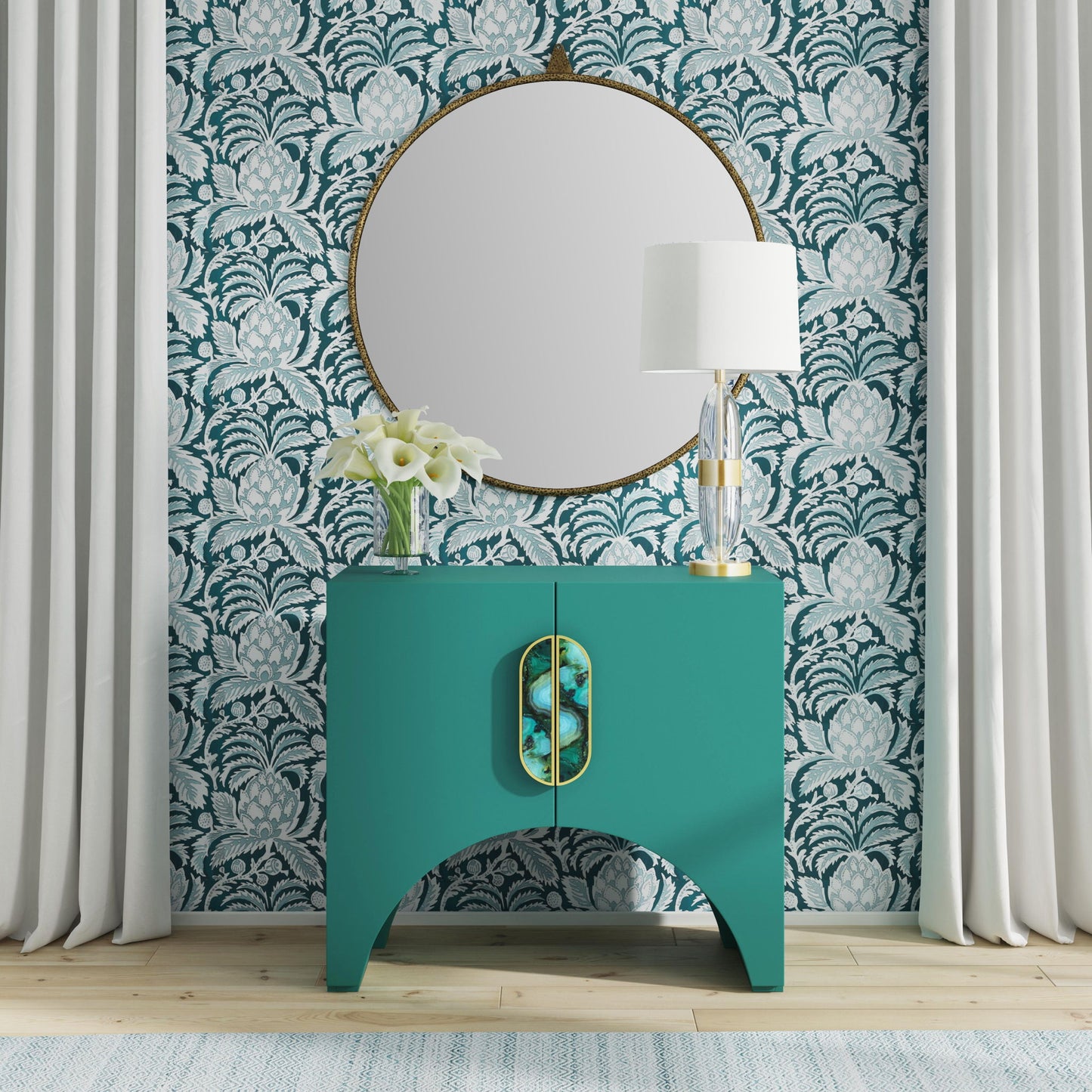 Ezra - Wall Mirror - Antique Brass