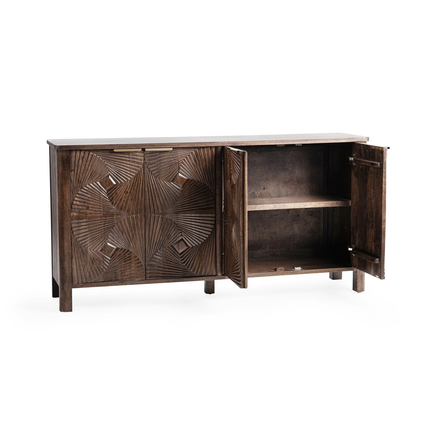 Lina - 4 Door Cabinet - Kona Brown