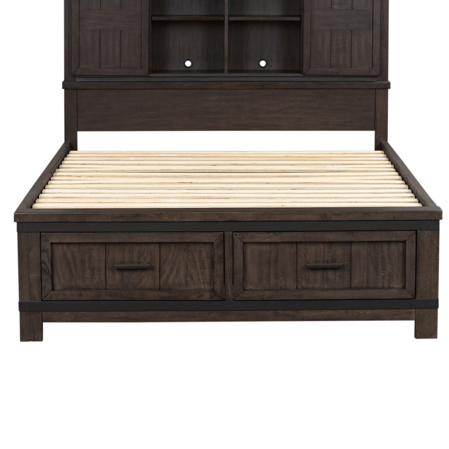 Thornwood Hills - King Storage Footboard - Rock Beaten Brown