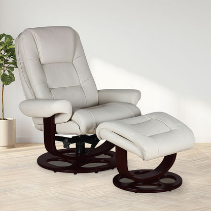 Jacque - Swivel Pedestal Recliner And Ottoman