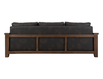 Walnut - Sofa - Licorice Black