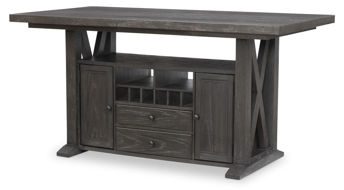 Briarwood - Complete Counter Height Table With Storage - Sable