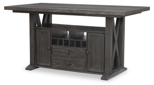 Briarwood - Complete Counter Height Table With Storage - Sable