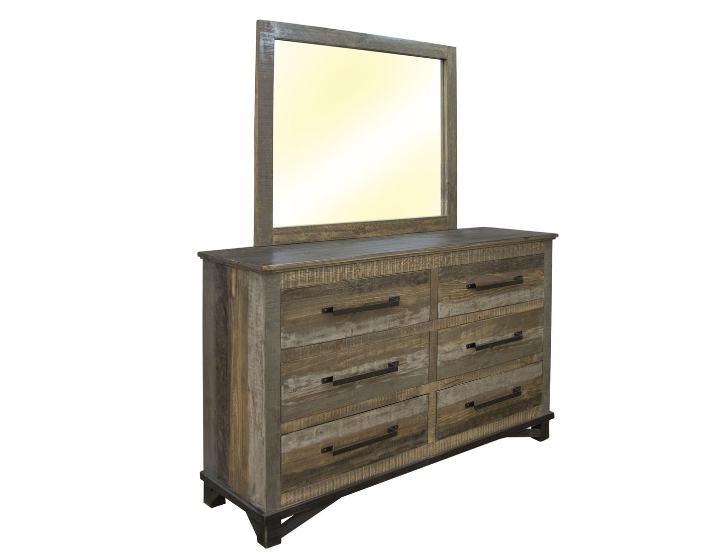 Loft - 6 Drawer Dresser - Two Tone Gray / Brown