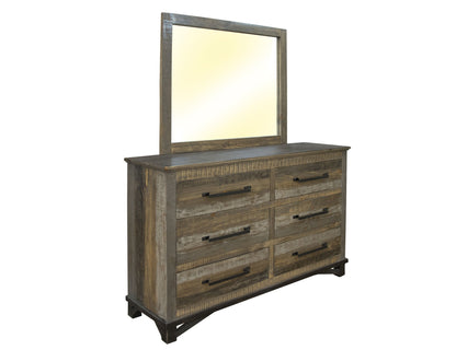 Loft - 6 Drawer Dresser - Two Tone Gray / Brown