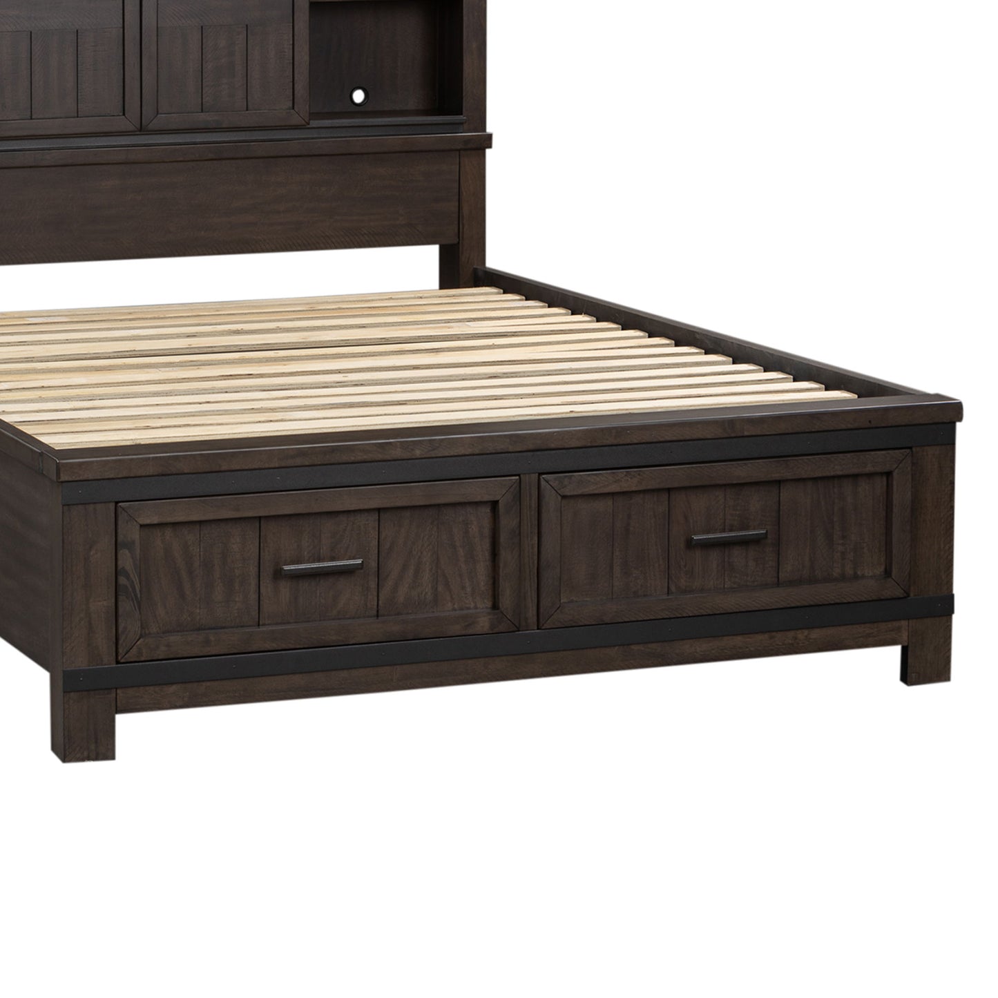 Thornwood Hills - King Storage Footboard - Rock Beaten Brown