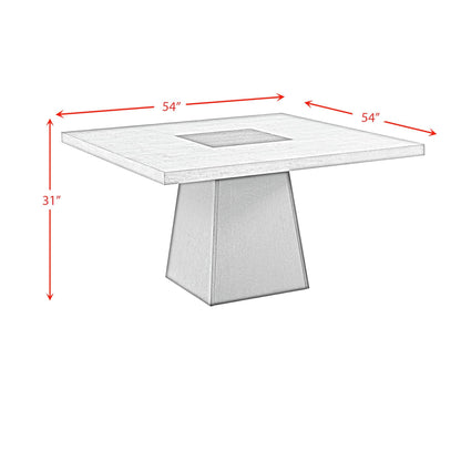 Jemma - Square Dining Table - Gray / Dark Espresso
