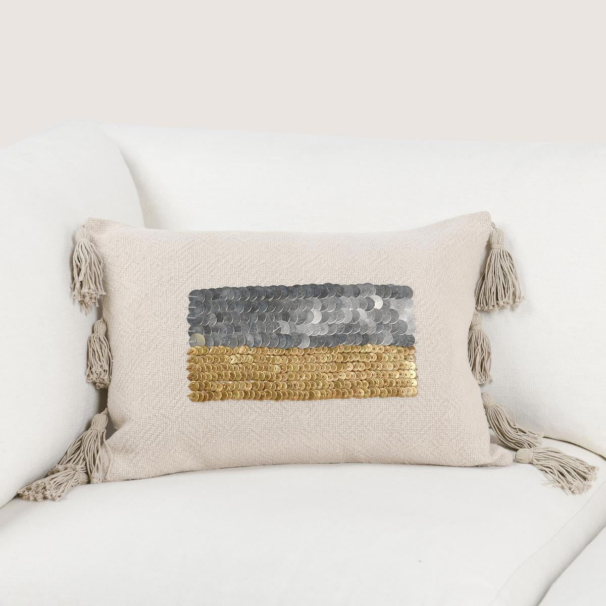Radiant Oasis - 14" x 20" Tanga Pillow - Natural