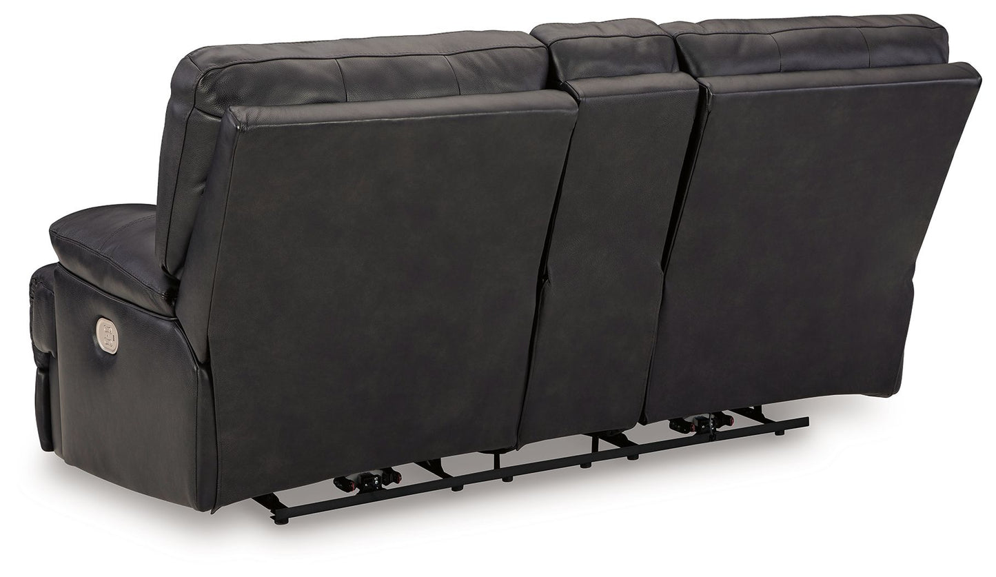 Mountainous - Power Reclining Loveseat With Console /Adj Headrest - Eclipse
