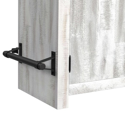 Rogen Rustic - Bar Table With Ice Tray, USB And Power - Rustic White