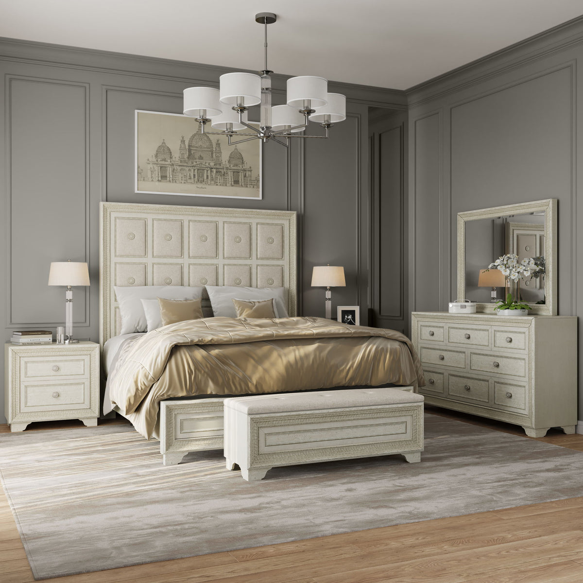 Camila - Dresser and Mirror - Creamy White