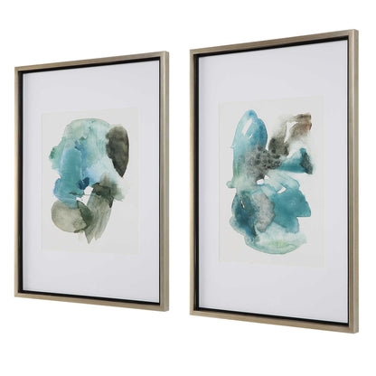 Blueprints - Watercolor Prints (Set of 2) - Light Blue