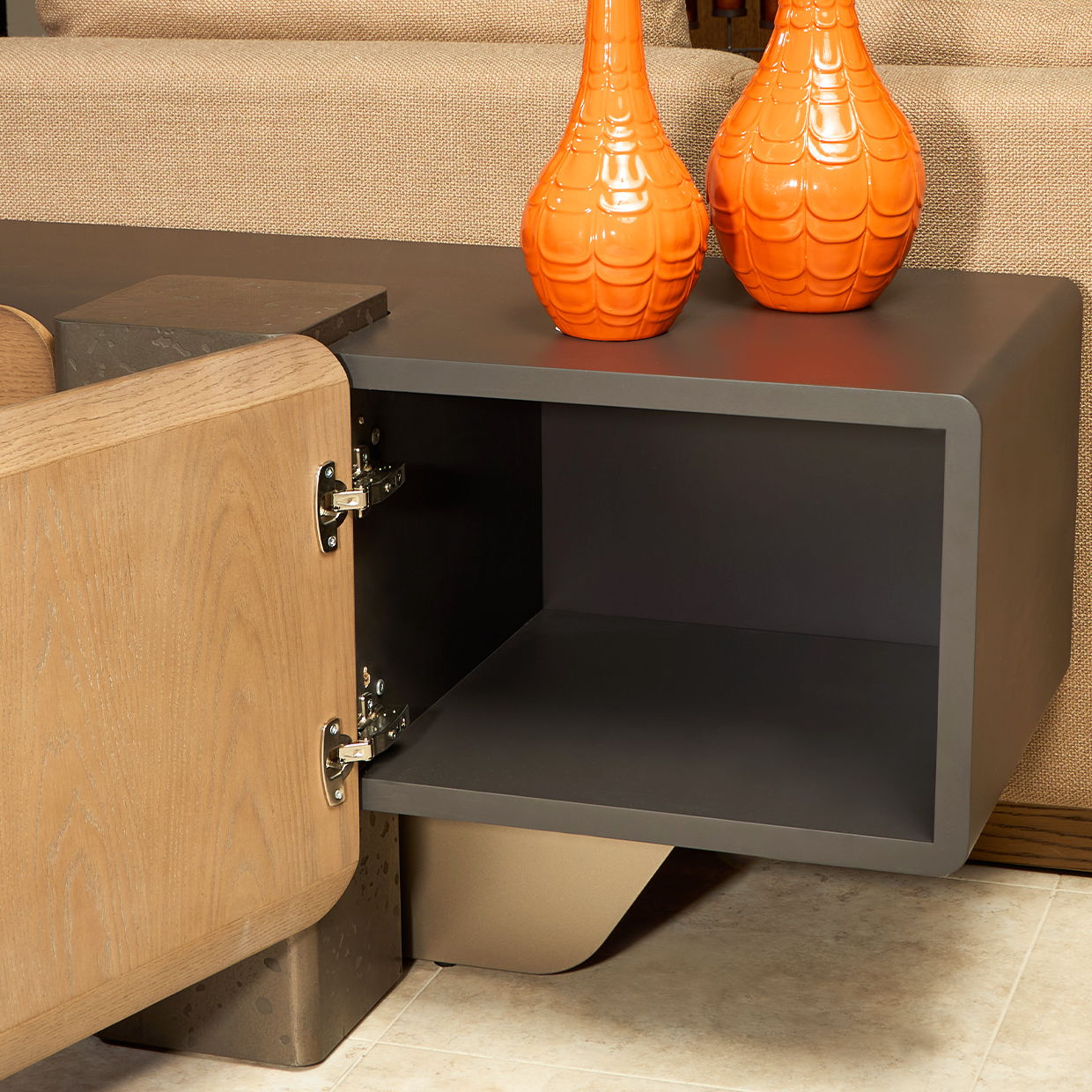 Bristol Point - Media Cabinet - Saddle Brown