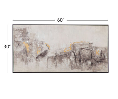 About Town Framed Canvas - Gray