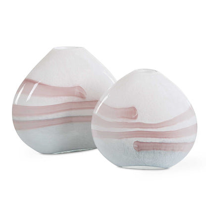 Blush - Swirl Glass Vases (Set of 2)