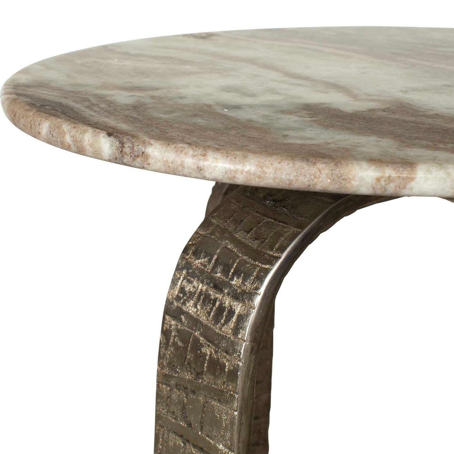 Warner - Indoor-Outdoor Side Table - Antiqued Champagne / White