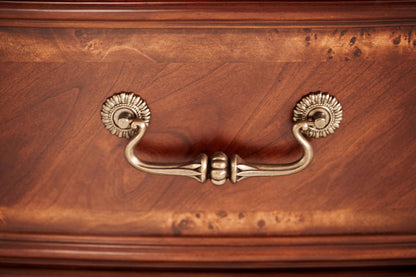 Cortina - Leather Bedside Bench - Honey Walnut