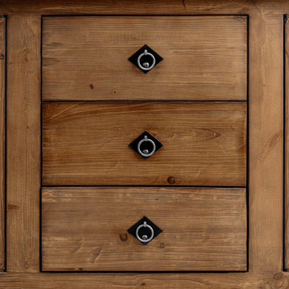Amita - 3 Drawer 4 Door Cabinet - Brown