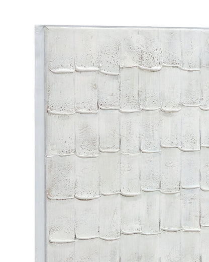 Linear Marks Canvas Art - White