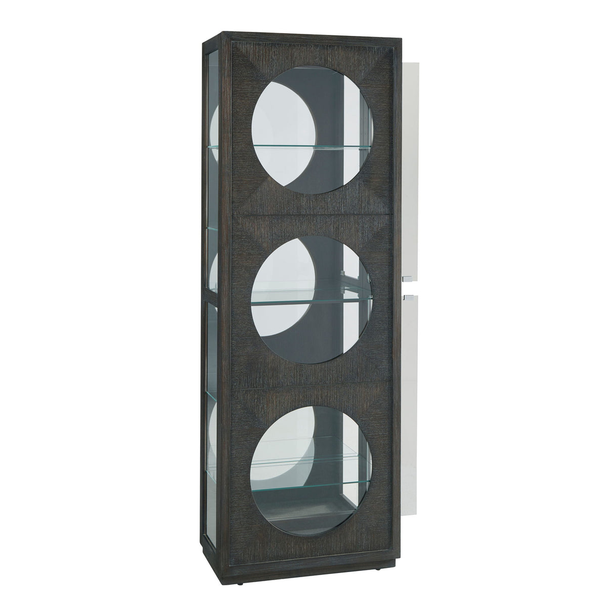 Pulaski Accents - Side Entry Curio Cabinet - Dark Wood