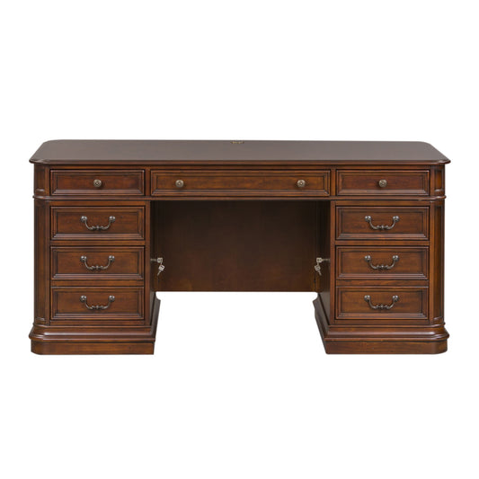 Brayton Manor - Jr Executive Desk Base - Cognac