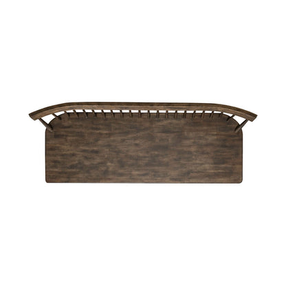 Midland Falls - Spindle Back Bench - Rustic Brown