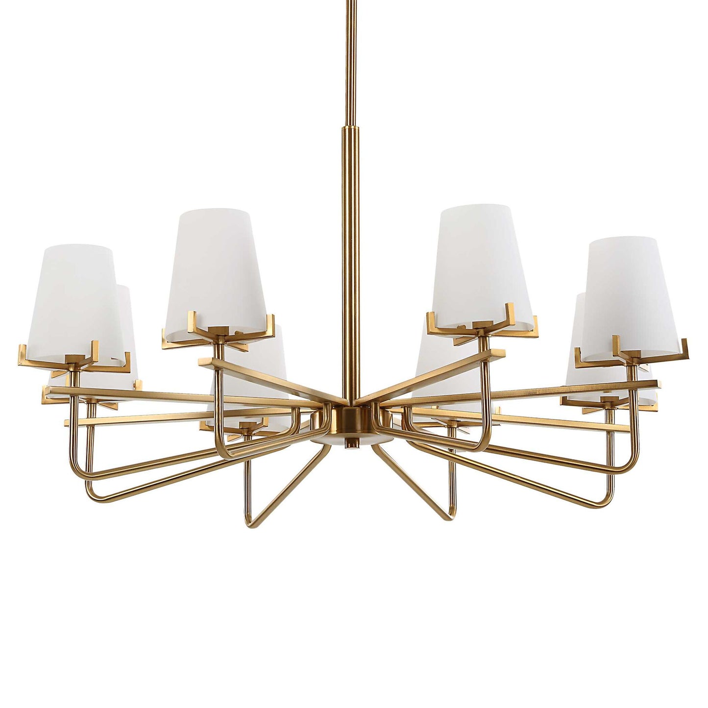 Lassen - 8 Light Chandelier - Brass