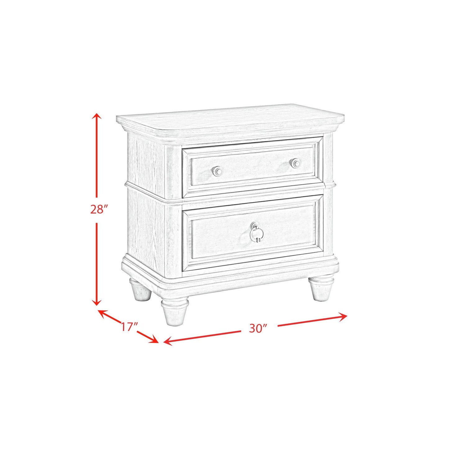 Whit-Ash - Panel Bedroom Set
