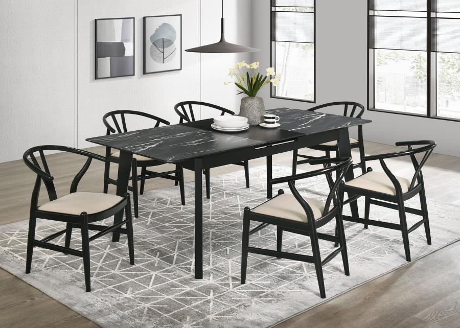 Crestmont - Wood Wishbone Dining Side Chair (Set of 2) - Black