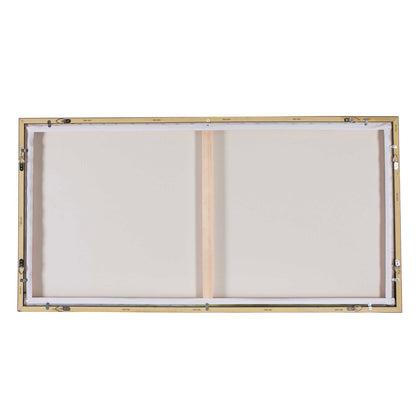 Hazy Lake - Framed Landscape Art - Gold / Gray / Green / Light Blue