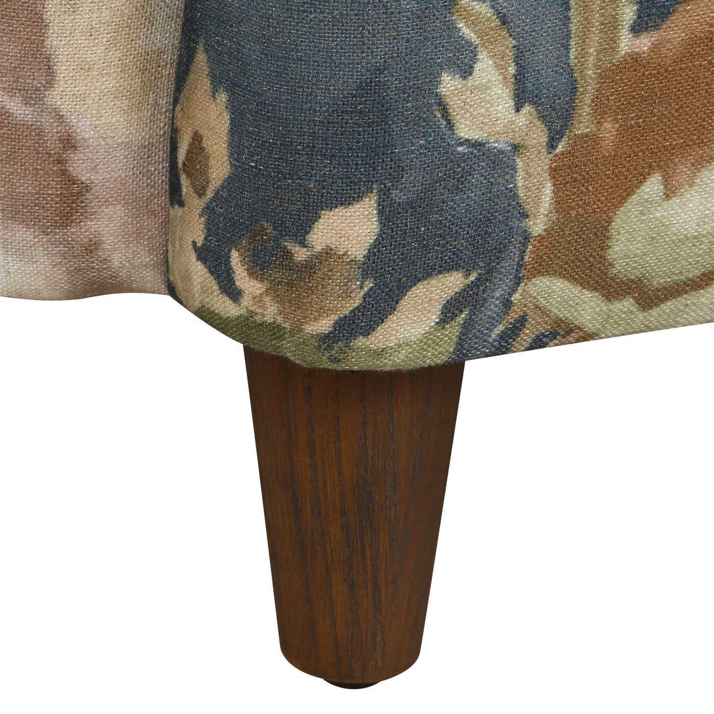 Lainey - Floral Upholstered Armchair - Blue