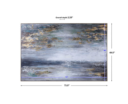 Dawn To Dusk - Hand Painted Art - Blue