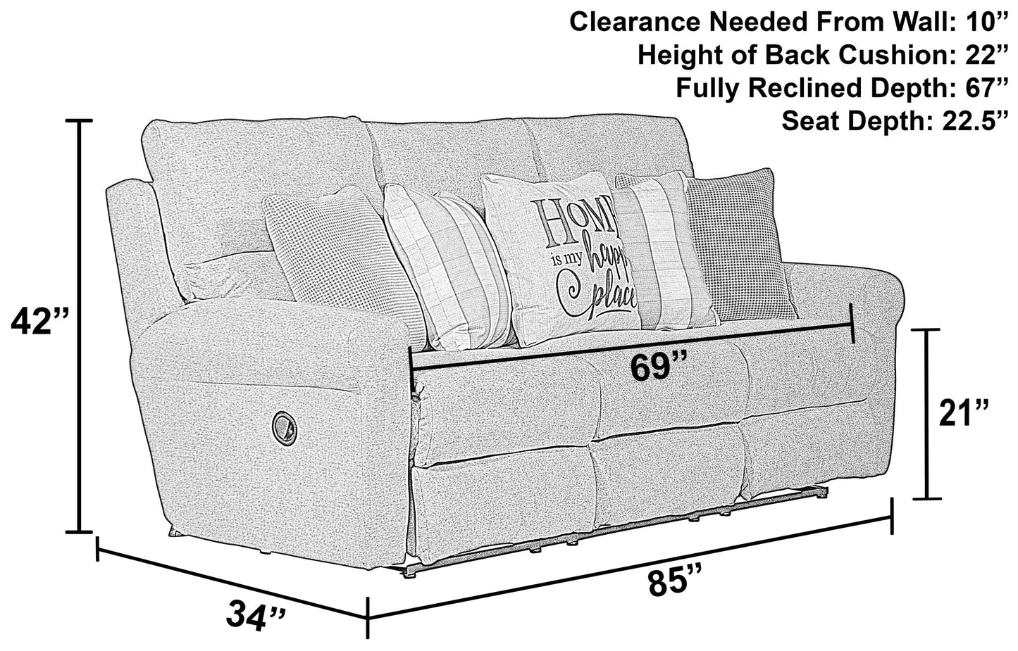 Westport - Lay Flat Reclining Sofa