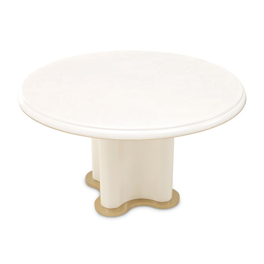 La Terrazza - 54" Round Dining Table - Creamy Pearl