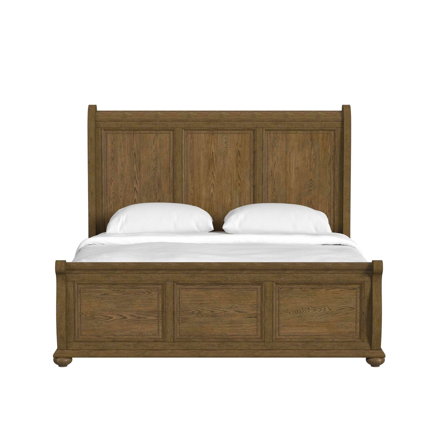 Heritage & Home - King Sleigh Bed - Oak Brown