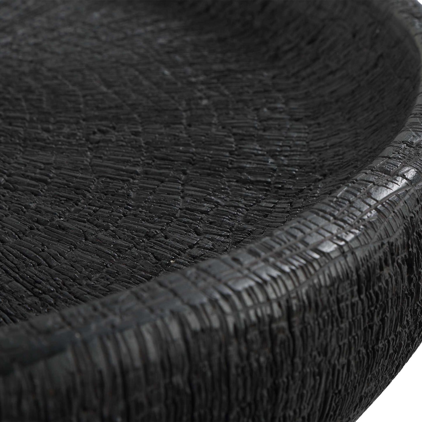 Resonance - Indoor-Outdoor Resin Bowl - Black